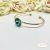 18K Gold filled Swaro kristályos karperec - Elegance turquise